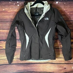 The North Face Women's Brown and White Ski Jacket